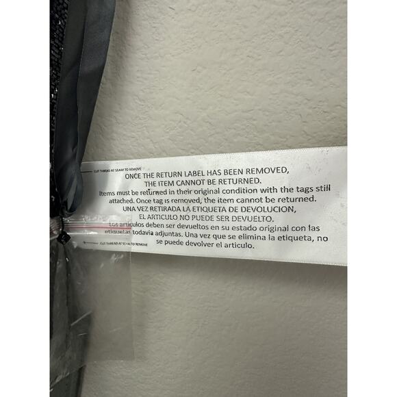 NWT Mac Duggal Gray Sequined Sleeveless V-neck Cocktail Dress Size 14 - Picture 12 of 16